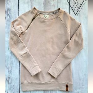 Ampersand avenue side zip hoodie - dusty mauve